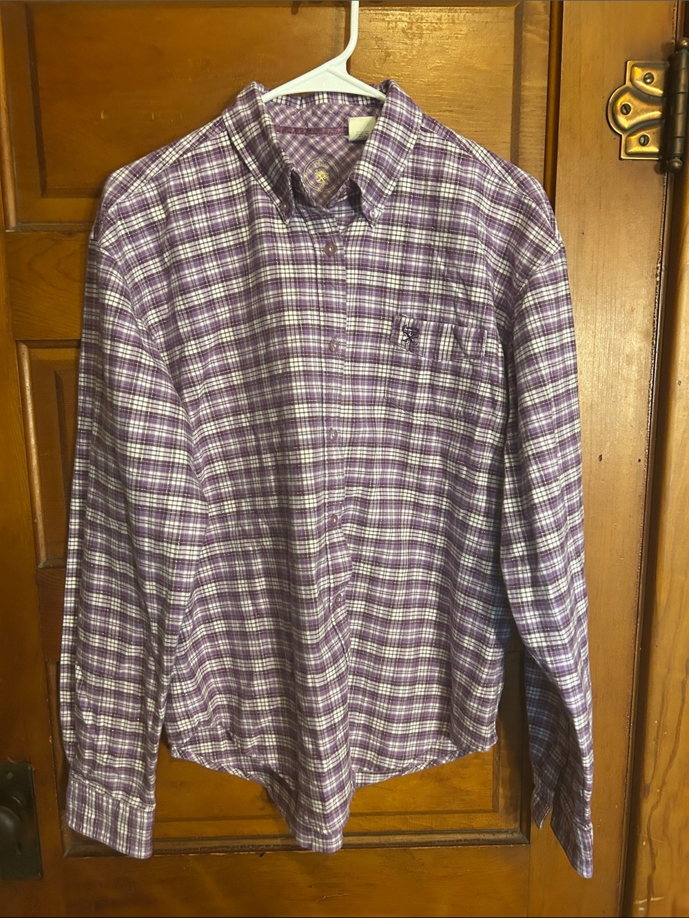 Twenty X Clothing Purple and White Plaid Button-Down Shirt